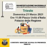 Genitori e studenti in piazza Unità a Trieste contro la "DAD"
