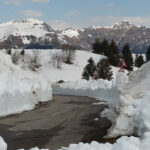 Zoncolan ancora innevato e al top: preparativi del Giro d'Italia e nazionale di sci sulle piste