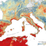 Caldo infernale, i dati dell’Agenzia Spaziale Europea mostrano temperature al suolo roventi a luglio