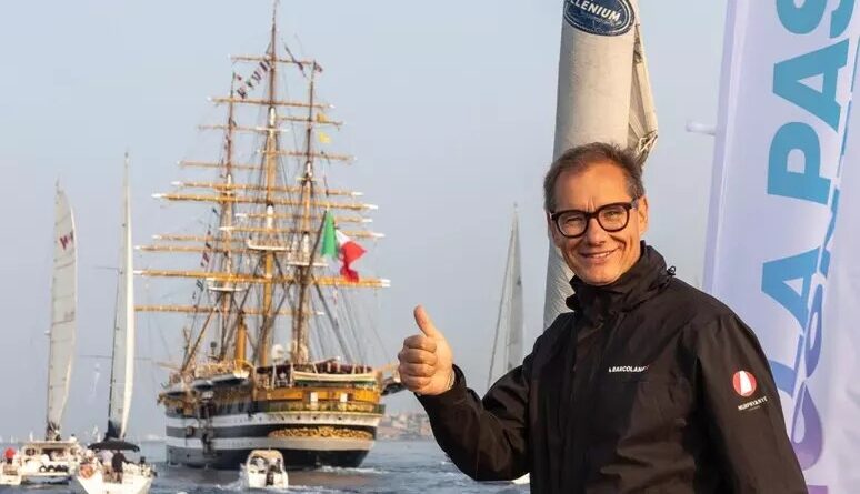 Barcolana a Genova per l’arrivo di Nave Vespucci