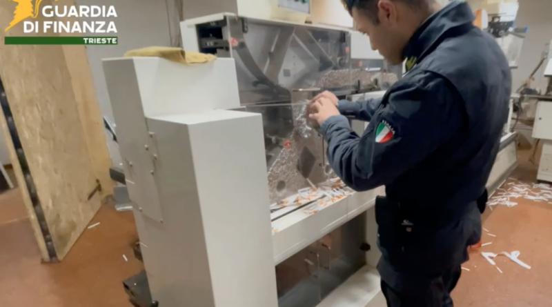 La Guardia di Finanza di Trieste smantella una rete internazionale di produzione e traffico di sigarette