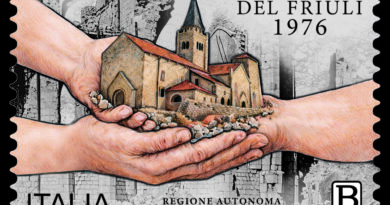 Francobollo e annullo speciale di Poste Italiane per il 50° del terremoto