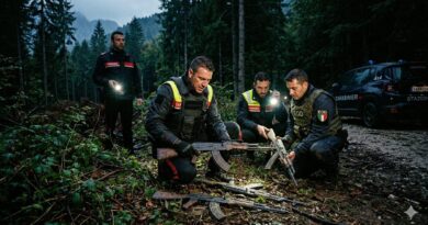 I carabinieri trovano tre fucili d’assalto nei boschi di Fusine vicino al confine austriaco